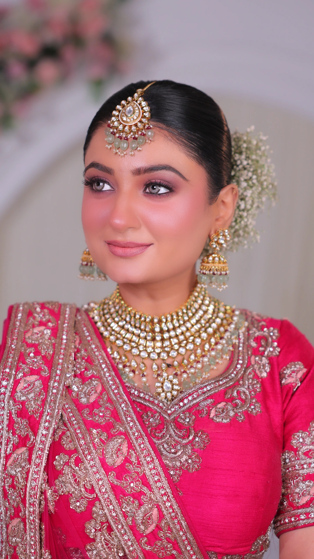 Radiant Red Bridal Makeup - Joyful & Confident Look